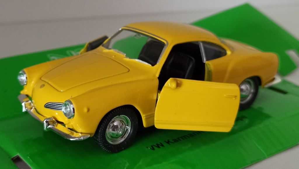 Macheta VW Karmann Ghia Type 14 1962 galben - Welly 1/36 Volkswagen