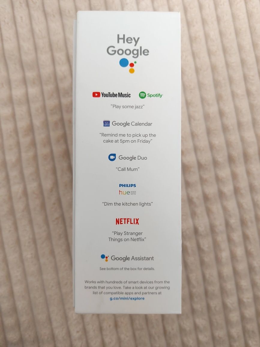 Тонколонка Google nest mini