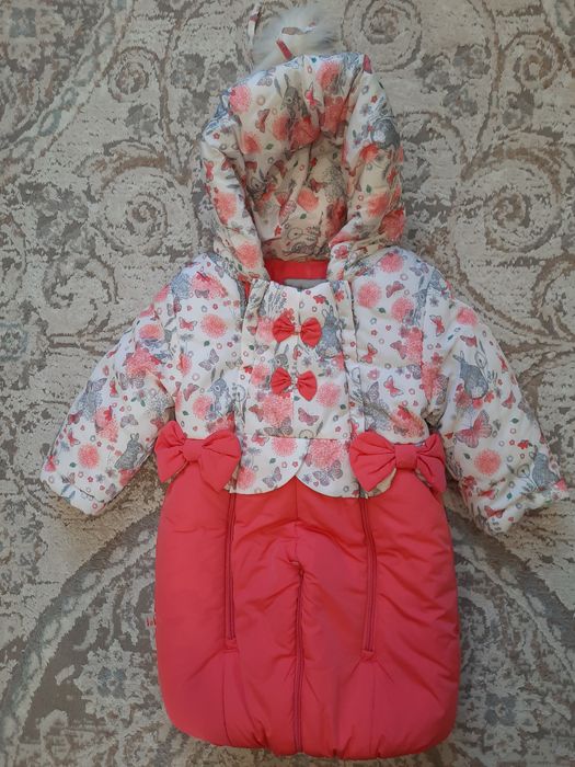 Зимний комбинезон трансформер на девочку размер 74