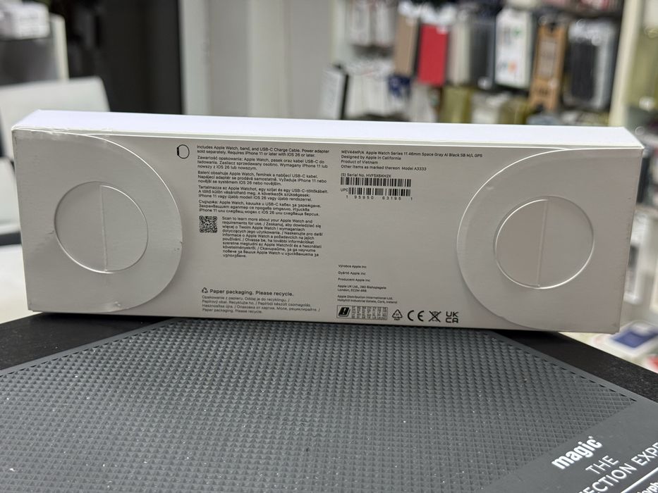 Apple Watch Series 11 46mm Space Gray Al Black SB M/L GPS *ЧистоНов*