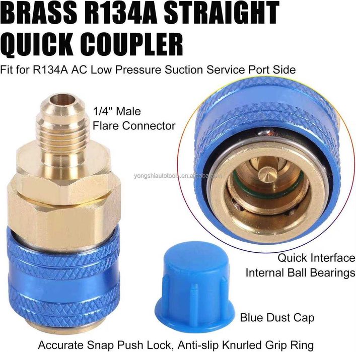 Manometru cu cupla si furtun,  incarcare freon auto 134A.