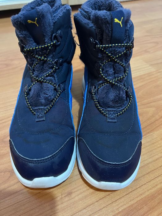 Оригинални детски ботуши Puma тъмно сини, номер 33