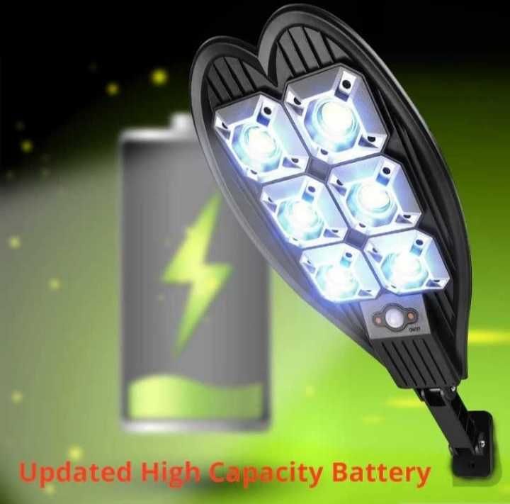 МОЩНИ 3бр=69.99 Соларна 2400W LED Лампа IP65+стойка +дистанц