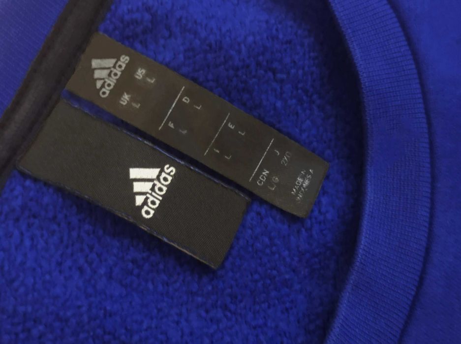 Bluza/Bigmen Adidas three stripes royal blue