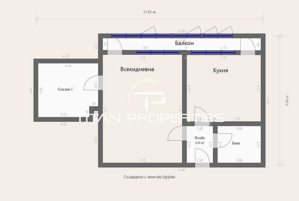 Двустаен апартамент, за продажба, кв. Трошево