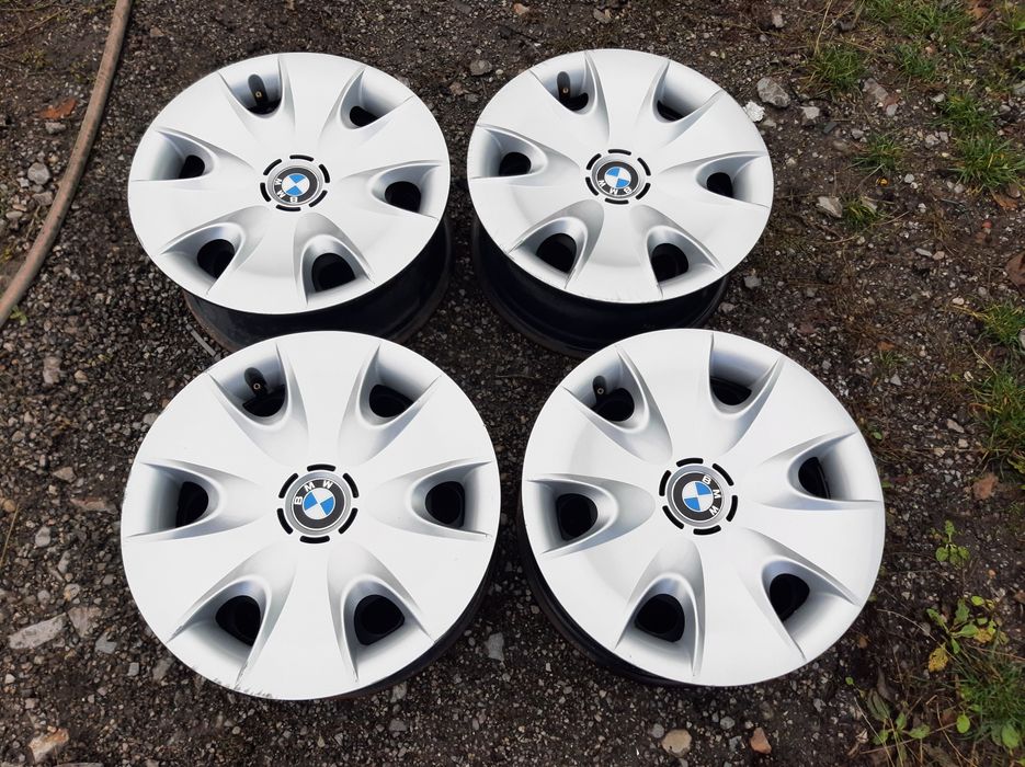 4бр.железни джанти-5х120-16цола+оригинални тасове за BMW-1