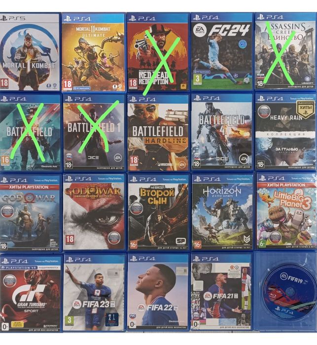 Игры для playstation 4 и ps5 на дисках в наличии в Кокшетау