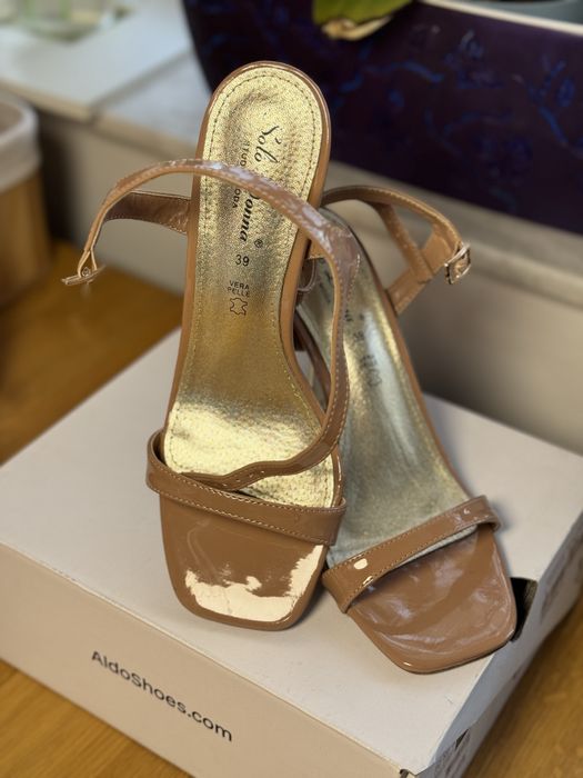 Sandal piele roz pudrat, 39