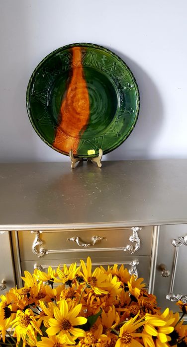Farfurie/Platou vechi din ceramică italiană glazurata