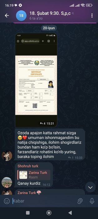 Kurs Turk, oʻzbek, boshlangʻich