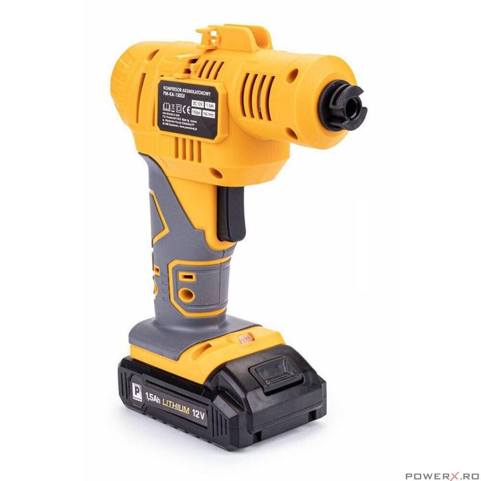 Compresor auto cu acumulator, 10 bari 16l/min 12V 1.5Ah, Powermat