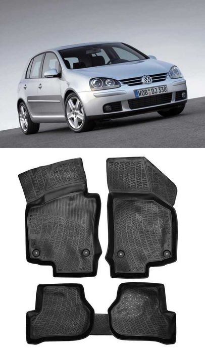Гумени стелки RizLine съвместими с Volkswagen Golf V 2003-2009