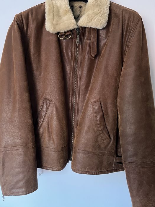 Geaca piele imblanita XL