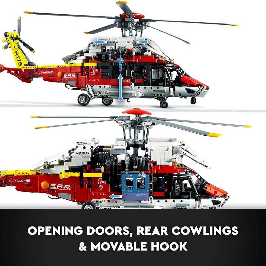 NOU TIP brand L Technic motorizat Elicopter salvare Airbus H175 42145