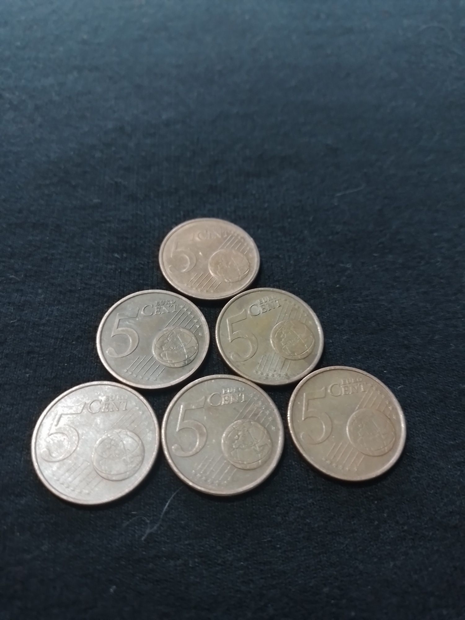Monede de 5 euro centi.1 000 lei.