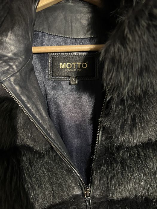 Палто естествен косъм лисица S размер цвят графит