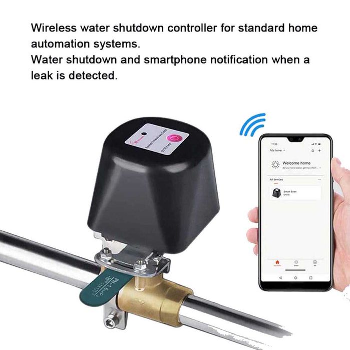 Valva/robinet penteu gaz/apa inteligent compatibil Alexa sau Google