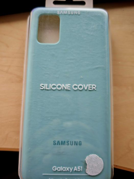 Husa originala Samsung A51 silicon NOUA albastra
