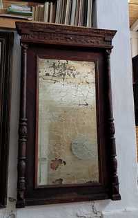 Oglinda foarte veche cu rama din lemn /Obiect decorativ/Recuzita