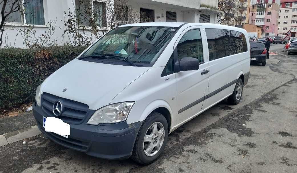 Mercedes Vito 113 CDI, 2012, alb , E5, automat, 9 locuri, AC, lung