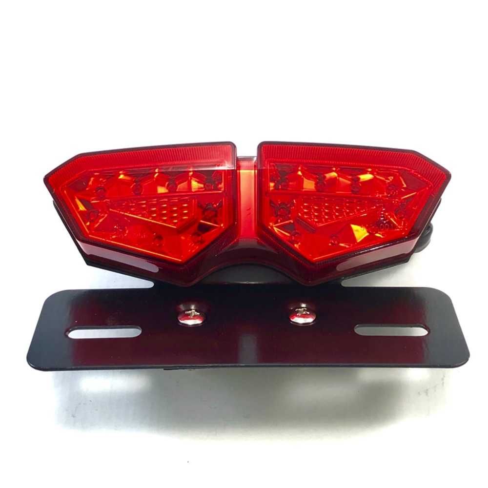 LED Стоп диоден за мотоциклет с вградени мигачи и стойка за номер.
