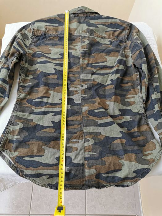 Camasa femei maneca lunga verde camuflaj, verde militar, marime 38