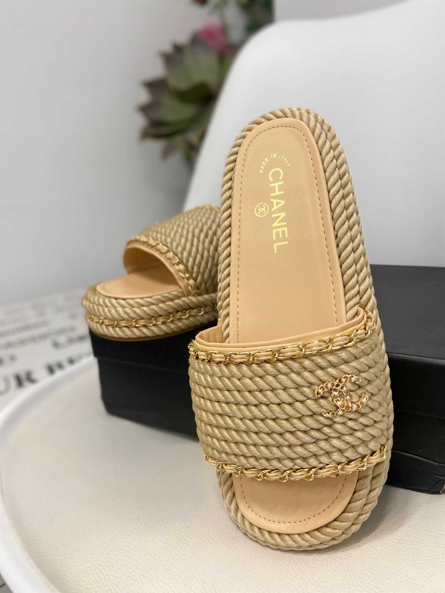 чехли Шанел*Chanel braided sandals*38,39