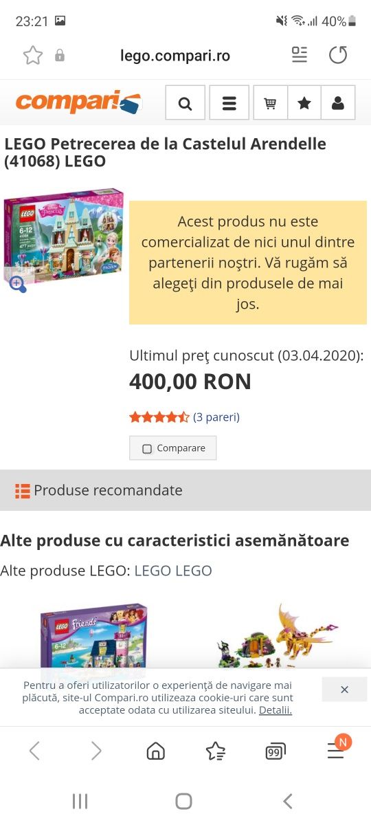 Set lego Petrecerea de la castelul Arendell