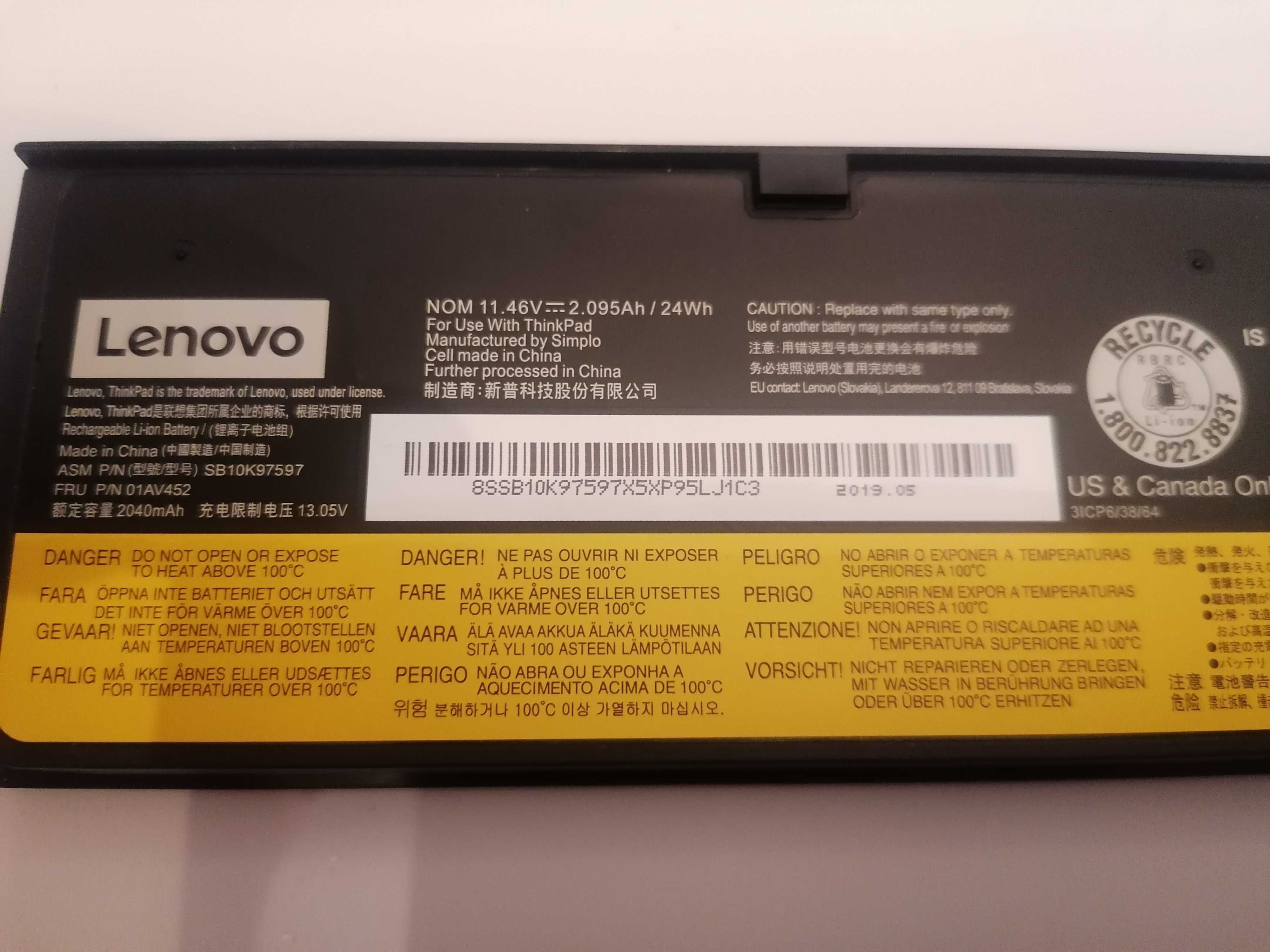Baterie laptop originala Lenovo 01AV452