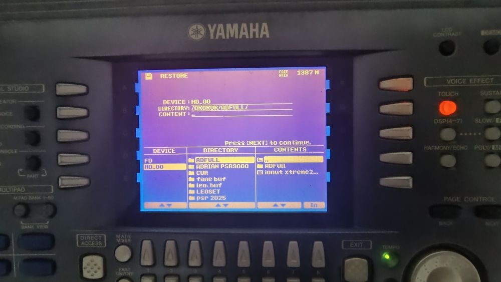 Orga Yamaha psr 9000 v3 cu sdcard și emulator disketa