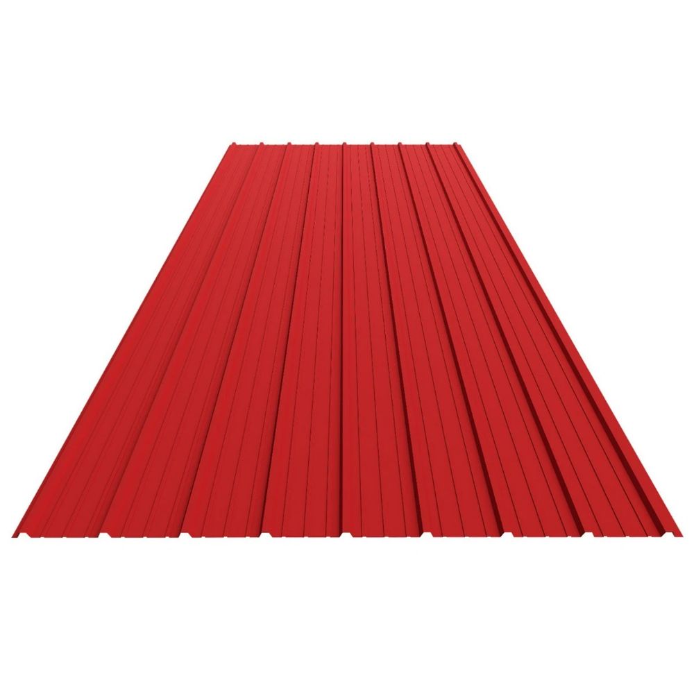 Tablă casa cutată G10, 0.25 mm, 2 m, roșu RAL 3011 – 70 buc
