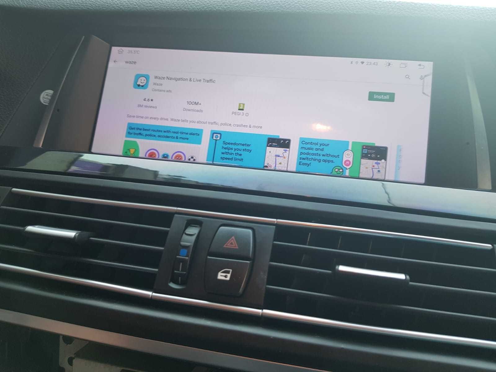 Navigatie Android BMW seria 5 F10 F11 Maps Waze YouTube Spotify USB