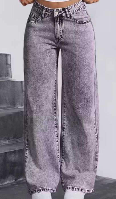 продавам нови дънки с ластичен колан и широки крачоли размер XL