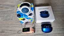 Smartwatch Ticwatch E Dama + Casti Realme Air 3 + Y39 Fitness Tracker