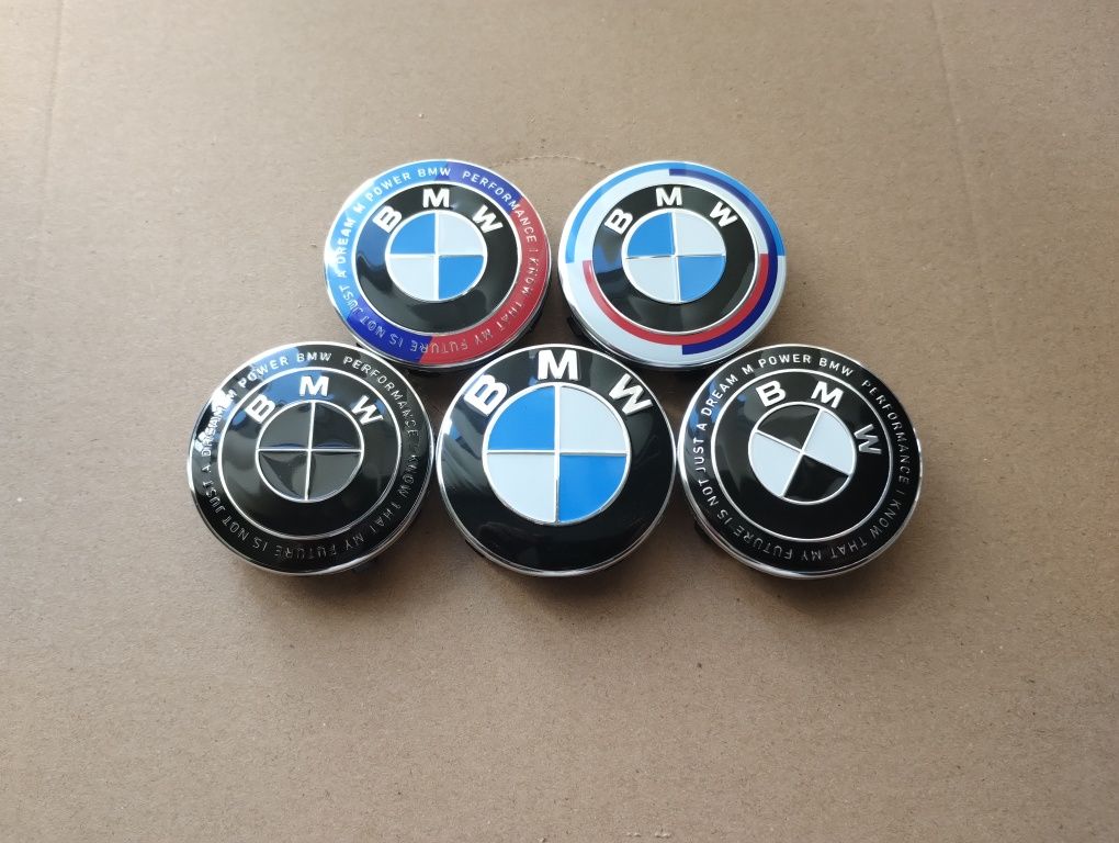 Capace Jante BMW 56 mm Anniversary M packet Alb negru Full Black