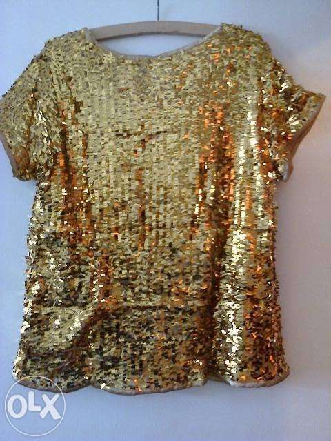 Bluza deosebita paiete aurii India noua pt. nunta, evenimente