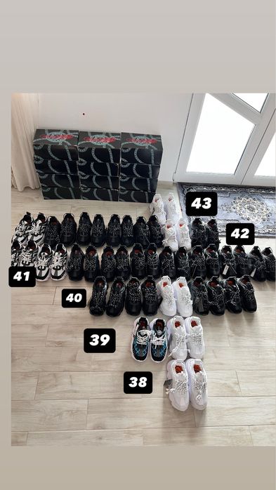 Adidasi Versace Chain Reaction Noi Negru Alb