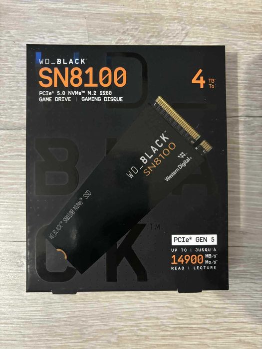 NVMe SSD WD_BLACK SN8100 PCIe 5.0 — 4 TB