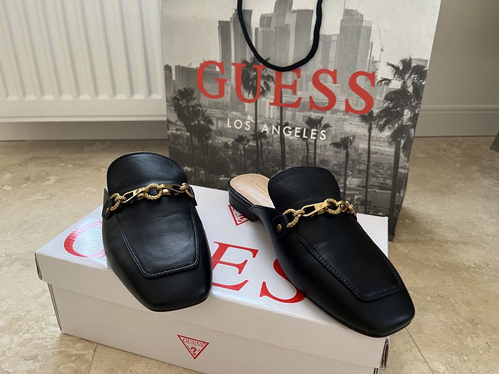 Mocasini de piele Guess/ Marisa saboți