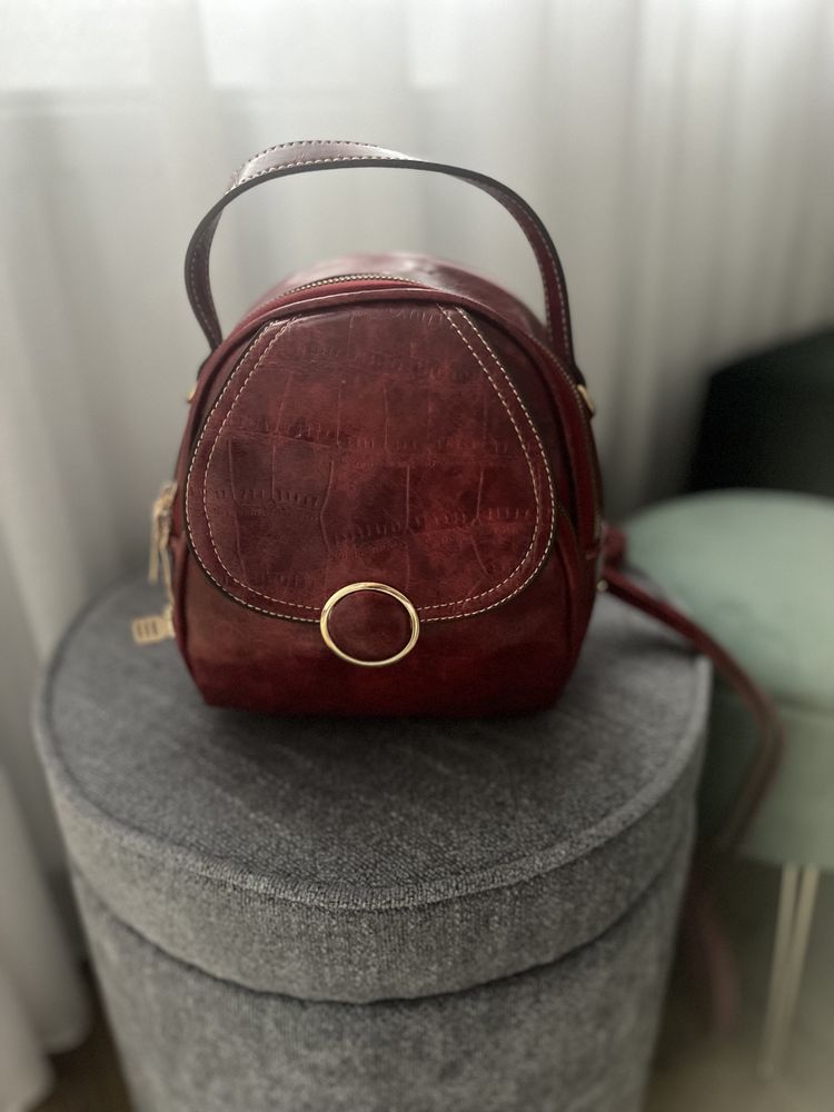 Rucsac bordo elegant