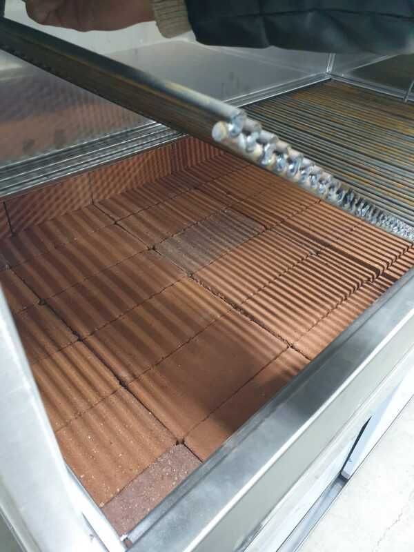 Gratar inox carbuni cu hota si dulap 1350x700x1800mm