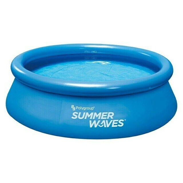 Басейн-213х66 см./Надуваем басейн "Summer waves"/Басейн с надуваем рин