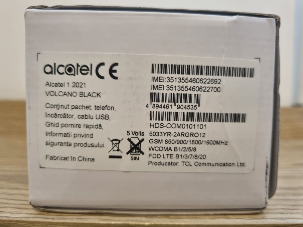 Telefon mobil Alcatel 1 (2021) 5033DR, Dual SIM, 8GB, LTE,Negru liber