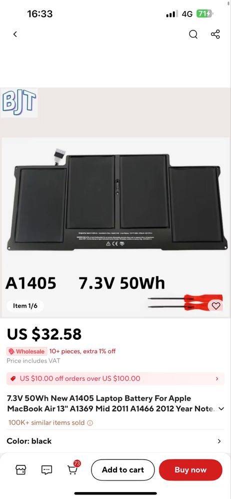 Macbook air 13’’, 256gb ssd, I5