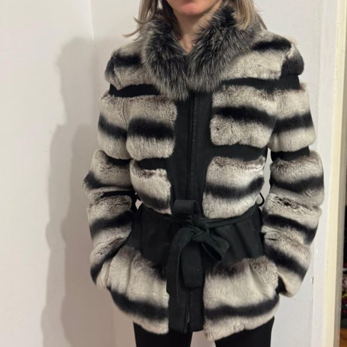 Haina din Blana naturala Chinchilla