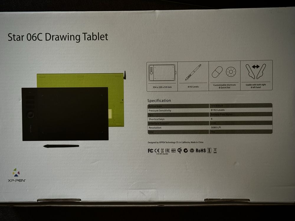 Графичен Таблет XP-PEN 10x6 инча 5080 Ipi резолюция