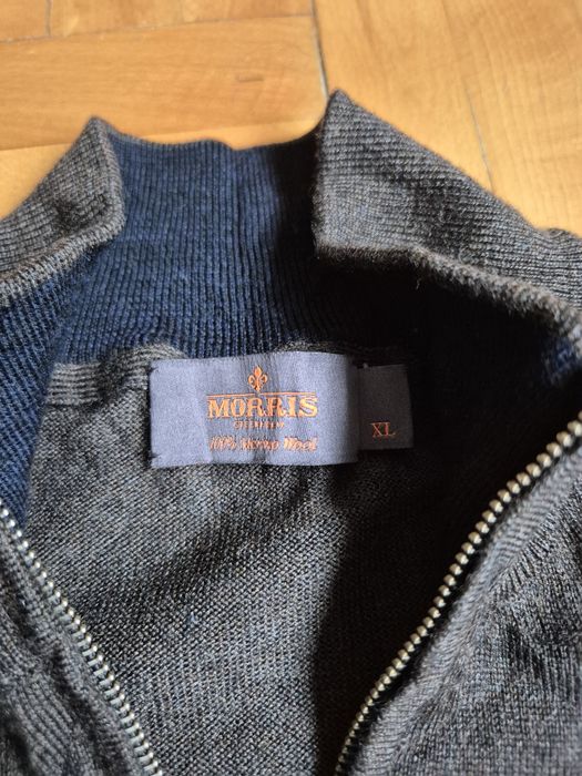 Pulover Morris Stockholm Lux, 100% Lână Merino, half-zip, Bărbați - XL