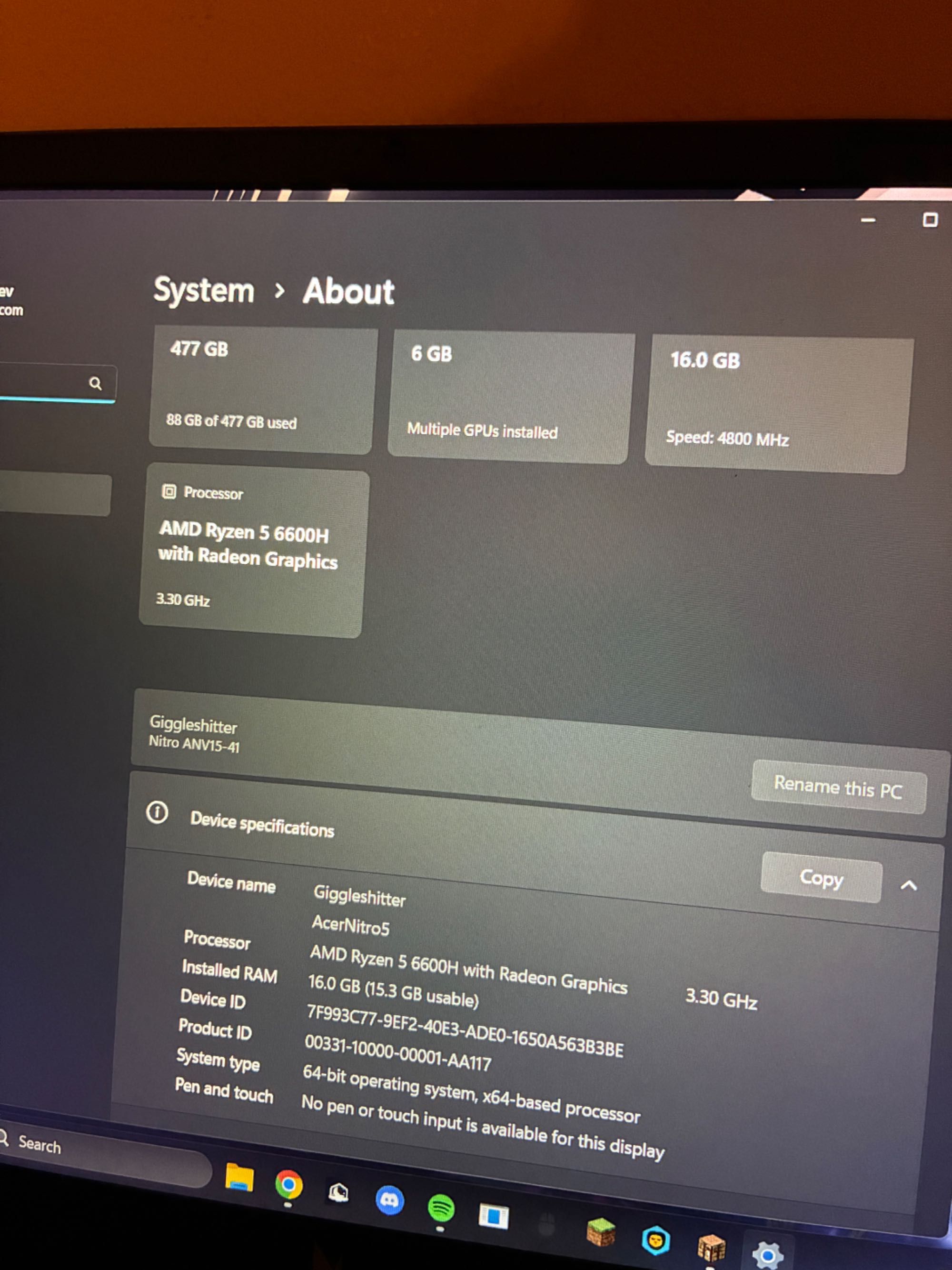 Лаптоп Acer Nitro V 15