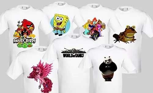 Печать на одежде, дтф печать, печать на футболках