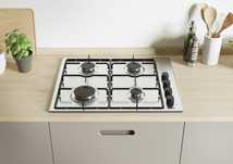 Plita Candy gaz, inox, 4 arzatoare, 60 cm aprindere electrica | 059112